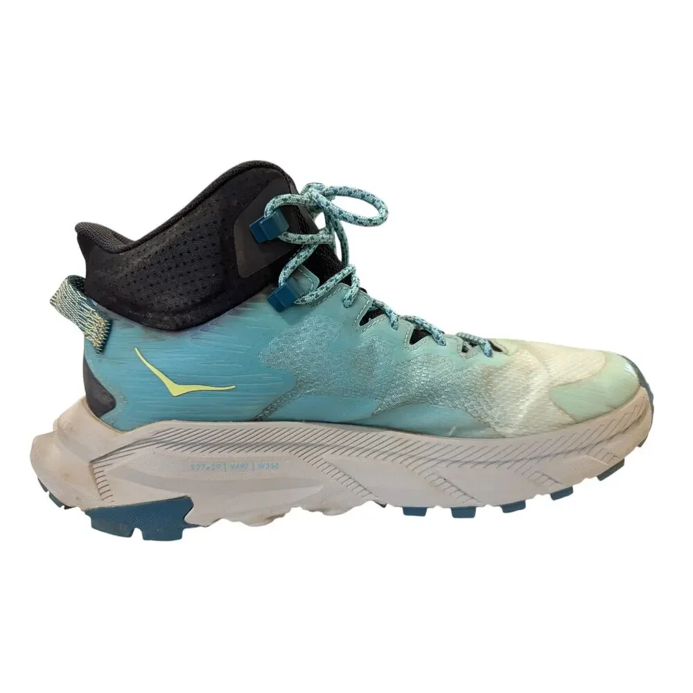 HOKA Trail Code GTX 8.5 B Blue lightweight waterproof hiking boots Vibram shoes